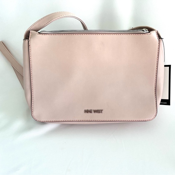 Nine West Prosper Mini Cameo Pink Triple Gusset Crossbody Handbag NEW Retail $69 - Picture 2 of 13